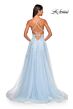 La Femme 32438 Lace Appliques Plunging Neck Dress
