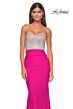 La Femme 32440 Glitter Corset Strapless Sweetheart Neckline Dress