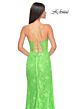 La Femme 32441 Scalloped Slit Illusion Corset Dress