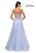 La Femme 32445 Sparkly Corset High Slit Strapless Dress