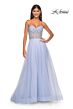 La Femme 32445 Sparkly Corset High Slit Strapless Dress