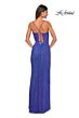 La Femme 32446 Illusion Corset High Slit Sparkly Dress