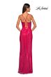La Femme 32446 Illusion Corset High Slit Sparkly Dress