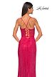 La Femme 32446 Illusion Corset High Slit Sparkly Dress