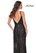 La Femme 32450 Bare Back Side Slit Embellished Dress