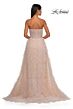 La Femme 32528 Ruffle Skirt Ruched Corset Strapless Dress