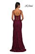 La Femme 32529 Illusion Back Sweetheart Neck Lace Dress