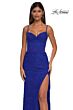 La Femme 32529 Illusion Back Sweetheart Neck Lace Dress