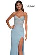 La Femme 32547 Corset Top Lace-Up Embellished Dress