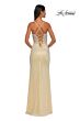 La Femme 32547 Corset Top Lace-Up Embellished Dress