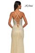 La Femme 32547 Corset Top Lace-Up Embellished Dress