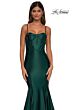 La Femme 32555 Illusion Back Spaghetti Straps Corset Dress