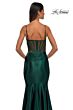 La Femme 32555 Illusion Back Spaghetti Straps Corset Dress