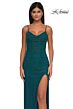 La Femme 32578 Illusion Back Embellished Corset Dress
