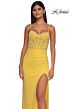 La Femme 32578 Illusion Back Embellished Corset Dress