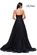 La Femme 32579 Lace Corset High Slit Strapless Dress