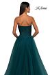 La Femme 32579 Lace Corset High Slit Strapless Dress