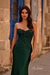 La Femme 32582 Floral Corset Strapless Sweetheart Dress