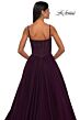 La Femme 32594 High Slit Lace Corset Spaghetti Straps Dress