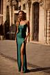 La Femme 32640 Illusion Back Scoop Neckline Dress