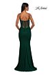 La Femme 32642 Illusion Back Ruched Corset Dress