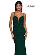 La Femme 32642 Illusion Back Ruched Corset Dress