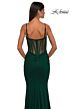 La Femme 32642 Illusion Back Ruched Corset Dress