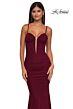 La Femme 32642 Illusion Back Ruched Corset Dress