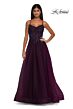 La Femme 32646 Lace Corset High Slit Dress