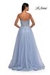 La Femme 32646 Lace Corset High Slit Dress
