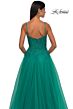 La Femme 32646 Lace Corset High Slit Dress