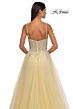 La Femme 32646 Lace Corset High Slit Dress