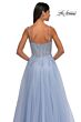 La Femme 32646 Lace Corset High Slit Dress