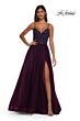 La Femme 32668 Embellished Corset High Slit Dress