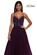 La Femme 32668 Embellished Corset High Slit Dress