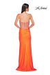 La Femme 32669 Embellished Corset Slit Skirt Strapless Dress