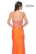 La Femme 32669 Embellished Corset Slit Skirt Strapless Dress