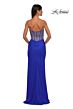 La Femme 32669 Embellished Corset Slit Skirt Strapless Dress