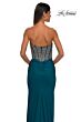 La Femme 32669 Embellished Corset Slit Skirt Strapless Dress