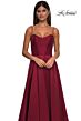 La Femme 32670 Illusion Back Side Pockets High Slit Dress
