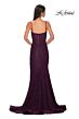 La Femme 32671 High Slit Beaded Lace Corset Dress