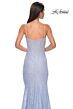 La Femme 32671 High Slit Beaded Lace Corset Dress