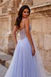 La Femme 32675 Ruched Corset High Slit Dress