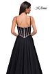 La Femme 32675 Ruched Corset High Slit Dress