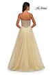 La Femme 32675 Ruched Corset High Slit Dress
