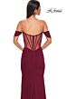 La Femme 32684 Illusion Back Off The Shoulder Corset Dress