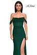 La Femme 32684 Illusion Back Off The Shoulder Corset Dress
