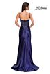 La Femme 32689 Lace Corset Slit Skirt Dress