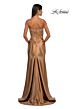 La Femme 32689 Lace Corset Slit Skirt Dress