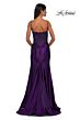 La Femme 32689 Lace Corset Slit Skirt Dress